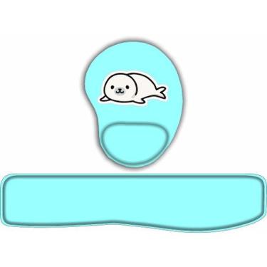 Imagem de Kit Mouse Pad + Apoio de teclado Foca - JDM