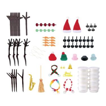 Imagem de Boneco de neve artesanal para crianças Boneco de neve faça você mesmo, conjunto de boneco de neve para montar, para suprimentos de lembrancinhas de