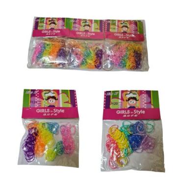 Imagem de 1200 Elásticos de Cabelo Silicone Xuxinha Colorida infantil - Lynx pro
