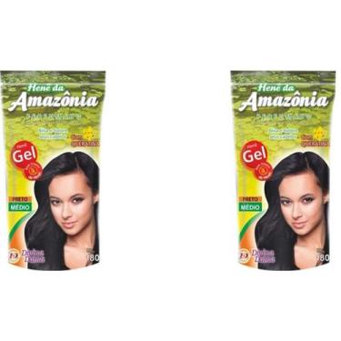 Imagem de Amazonia Preto Medio (Preto Natural) Hene em Gel 180gr Divina Dama Pou