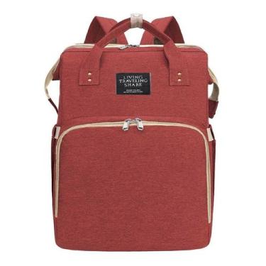 Imagem de Mochila Bolsa Maternidade Térmica Impermeável Vira Berço - Living Trav