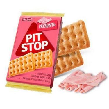 Imagem de Biscoito Pit Stop Presunto 162g Pacote 6 UN Marilan