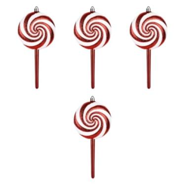 Imagem de FytStycale 4x Enfeite de árvore de Natal pendurado decoração de Natal doces decoração de árvore de Natal para guirlanda casamento shoppings festival de