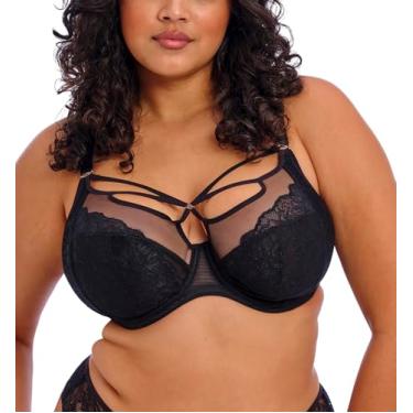 Imagem de Elomi Sutiã feminino Brianna com alças e aro profundo preto, Preto, 34K