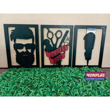 Imagem de Placa decorativa barber shop - MONPLÁS
