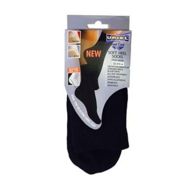 Imagem de Meia Unisex com Calcanhar de Silicone Preta Tam 39-44 Uriel