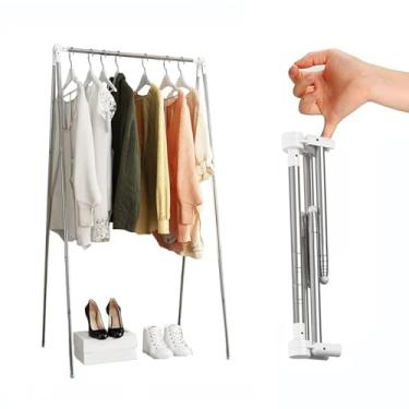 Imagem de Rack de Roupas de Viagem Portátil, Rack de Roupas Dobrável Extra Compacto e Leve, Mini Rack de Roupas Dobrável para Viagens, Acampamento, Secagem de RV Interno e Externo