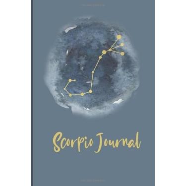 Imagem de Scorpio Journal: Wide Ruled Paper 6 X 9 Inches with 100 Pages - Scorpio Zodiac Constellation Watercolor