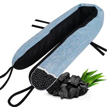 Imagem de Sweet Forest Bloqueador de Correntes de Ar de 36" Sob A Porta, Bloqueador de Correntes de Ar de Porta Ponderado com Contas de Carvão, Bloqueador de Correntes de Ar Inferior de Port (, Preto)