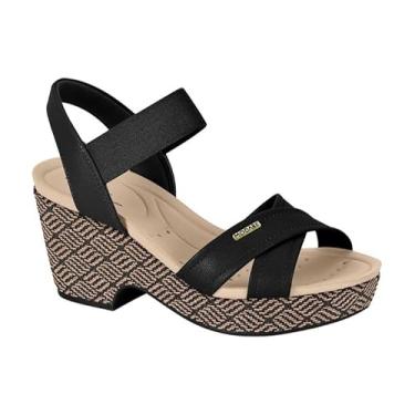 Imagem de Sandália Anabela Feminina Meia Pata Modare (Preto, BR, Adulto, Numérico, 36)