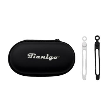 Imagem de Tianigo Capa para fone de ouvido, estojo de transporte de EVA portátil, bolsa de armazenamento, acessórios para celular, organizador com abraçadeiras de silicone para fone de ouvido, fones de ouvido,