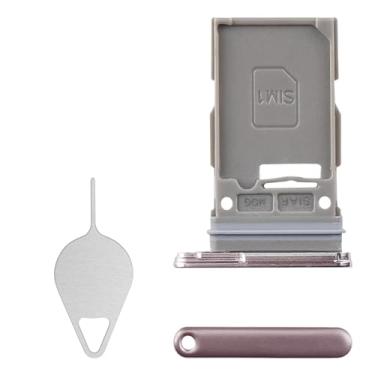 Imagem de BESJMYT Substituição da bandeja do cartão SIM para Samsung Galaxy S23 (versão SIM único) Adaptador de suporte de compartimento para cartão lavanda com ejetor de agulha para S23 SM-S911U SM-S911U1