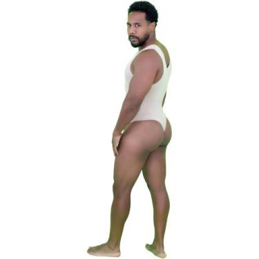 Imagem de Body Fio Dental Masculino Proteção UV - Carolina Wuyk, Bege, G, Mascul
