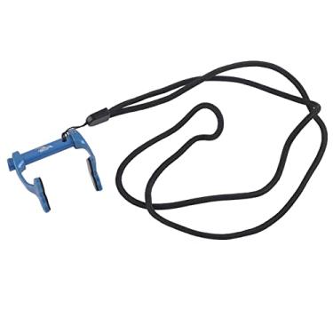 Imagem de QANYEGN Clipe de nariz para mergulho livre, braçadeira nasal de silicone com alça, plugues de clipe de nariz de natação para treinamento de iniciantes de mergulho (Azul)