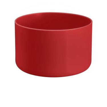 Imagem de Vmini Bota protetora de silicone, compatível com Hydro Flask e mais garrafas de água, capa de manga inferior antiderrapante (340-680 g, vinho vermelho)