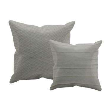 Imagem de kit 2 Capas Almofada Tear Alto Padrão luxo 60x60 + 45x45 Vr (KIT B 10 Areia bege claro marfim palha - KIT B SOFA ENCOSTO ALGODAO JACQUARD)