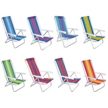 Imagem de Cadeira de Praia MOR Reclinável Aluminio