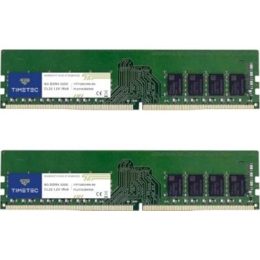 Imagem de Timetec Kit Hynix Original de 16 GB (2 x 8 GB) DDR4 3200 MHz PC4-25600 ECC sem buffer 1,2 V CL22 1Rx8 Single Rank 288 Pin UDIMM Atualização de módulo RAM (16 GB KIT (2 x 8 GB))