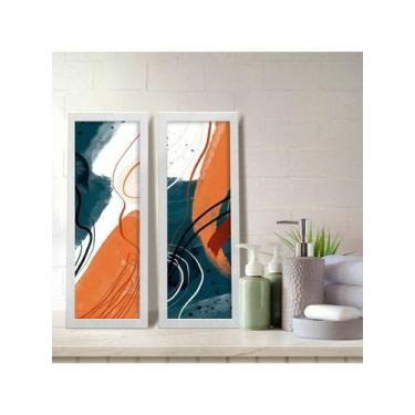Imagem de Kit 2 Quadros Decorativos Banheiro Lavabo Abstrato Moderno - NoBrand, 