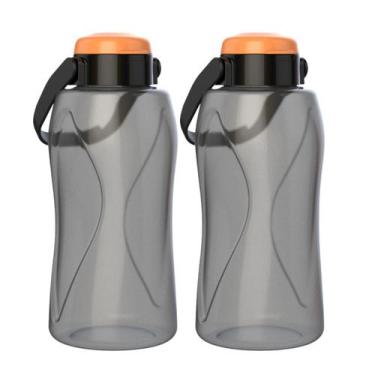 Imagem de Kit 2 Garrafas De Água 1,5lt Squeeze Esporte Grande Com Alça Suporte C