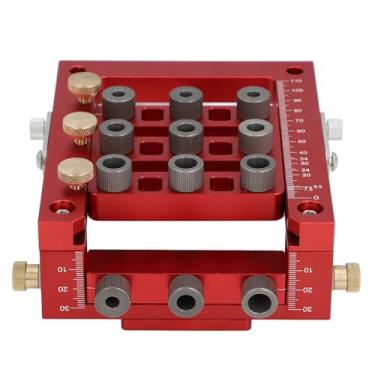 Imagem de Ferramenta de Perfuração de Dobradiça para Carpintaria, Gabarito de Perfuração de Dobradiça de Liga de Alumínio, Resistente Ao Desgaste, Posicionamento Preciso, Posicionamento