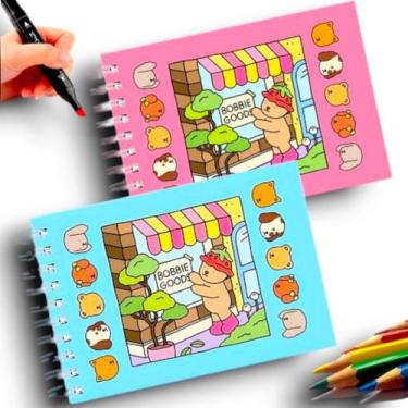 Imagem de Livro de Colorir Stitch Capa Dura Caderno de Desenho Pintura 48 Página