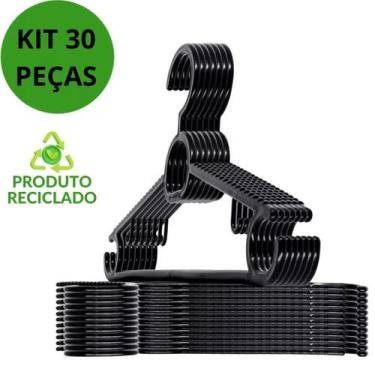 Imagem de Cabide Kit Com 30 Unidades Reforçado Adulto Resistente Qualidade Premi