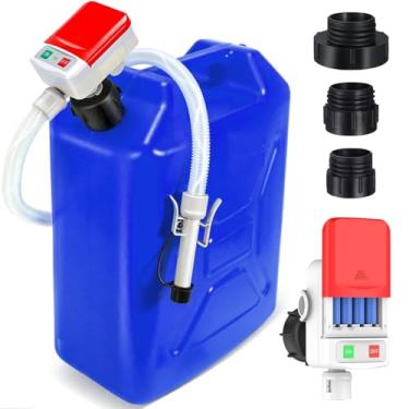 Imagem de Bomba de transferência de combustível - 3,2 GPM com sensor de parada automática e proteção contra sobrecarga, bomba líquida portátil alimentada por bateria para gasolina e diesel, mangueira de 128 cm