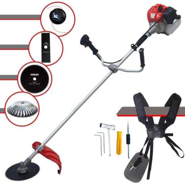 Imagem de Roçadeira CG430P Anmax À Gasolina 43cc 2HP 9.000rpm 5 Em 1 Com Carretel + Faca 2 Pontas + Faca 3 Pontas + Faca 80 Dentes + Escova de Aço Circular