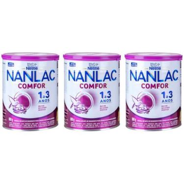 Imagem de Fórmula Infantil Nestlé Leite NANLAC Comfor  - 800g 3 Unidades
