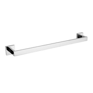 Imagem de Conjunto de acessórios para banheiro em aço inoxidável cromado, toalheiro, porta-toalhas, suporte para lenços de papel, gancho para roupão, acessórios para banheiro (barra de toalhas simples)