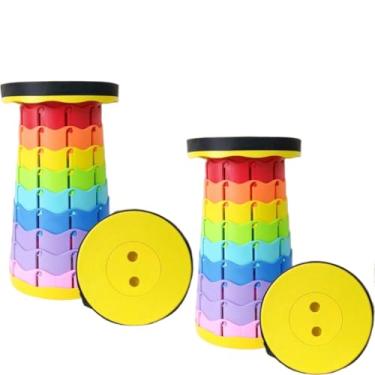 Imagem de Banqueta Banco Retrátil Portátil com Alça Telescópica Banquinho Dobrável Ajustável Pesca Camping