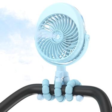 Imagem de COMLIFE Ventilador De Carrinho Bebê Com Nebulização, Circulador Ar Mesa Pessoal Alimentado Por Bateria 2500 Mah Tripé Flexível, Ultra Silencioso, 3 Velocidades, Rotação 270 E 360 Graus, Usb Para Cam
