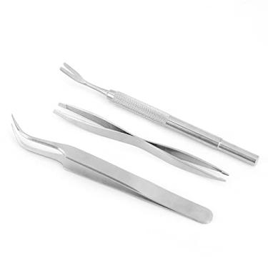 Imagem de OKJHFD Stainless Steel Pet Dog Cat Removal Fork Tweezers Clip Remover Grooming Tool Accessories Tool Set