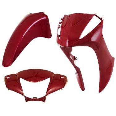 Imagem de Kit Carenagem 3 Peças Cromo Forte Moto Honda Biz 125 2011 a 2013 Subst