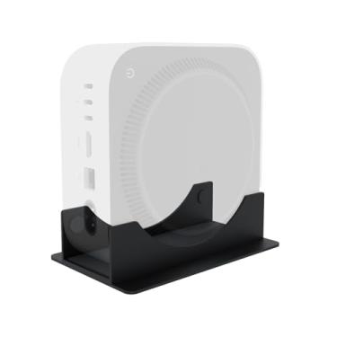 Imagem de HOOSEEYRD Suporte para Mac mini M4, acessórios para Mac Mni M4 Pro 2024, suporte vertical de mesa, com acolchoamento macio, melhor dissipação de calor, fácil acesso à porta, design minimalista que