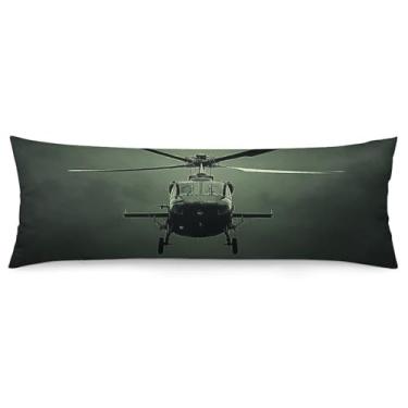 Imagem de Capa de travesseiro de corpo de helicóptero ultra macia respirável capa de travesseiro de corpo longo com zíper decorativa fronha de cama fronhas para sofá de quarto, 48 x 135 cm
