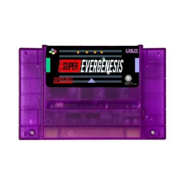Imagem de Cartucho De Jogo 3000 Em 1 EVERGENESIS SNES SFC V3 Com Suporte Para Ca