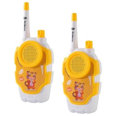 Imagem de Generic 1 par de brinquedo de comunicação para crianças ao ar livre, 300m de longo alcance, 3x1,2x6,8 polega, para crianças de 3 anos ou mais, som claro, Padrão Tigre