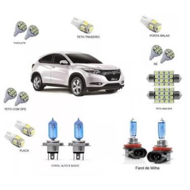 Imagem de Kit Lâmpadas Super Branca Farol/Milha + Led'S Hrv 2015 2016 - Techone