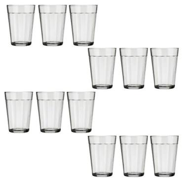 Imagem de Conjunto 12 Copo Americano Vidro Transparente 190ml Nadir - NADIR FIGU