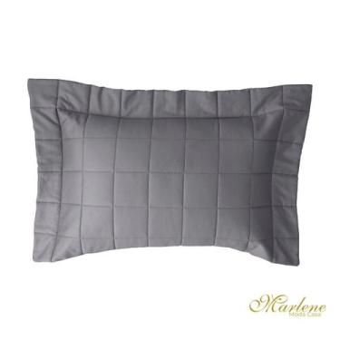 Imagem de Porta Travesseiro Square 300 Fios - Kacyumara, 50x90cm, Silver
