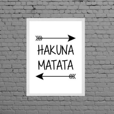 Imagem de Quadro Frase Hakuna Matata 24X18Cm - Quadros On-Line