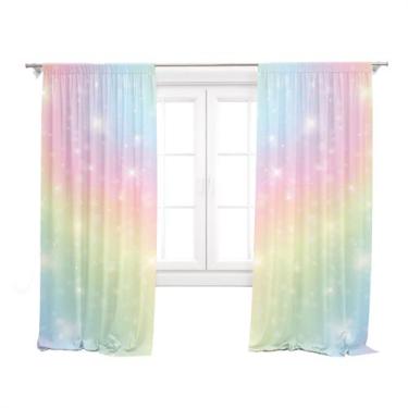 Imagem de Cortina Tecido Oxford Quarto Infantil Tie Dye Candy Estrelas - 280x220