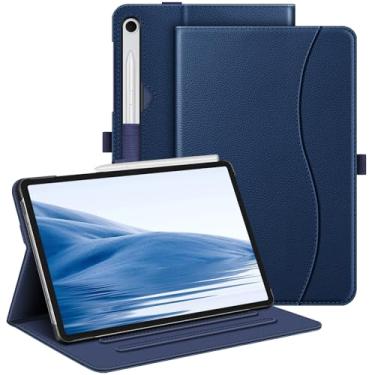Imagem de Fintie Capa para Samsung Galaxy Tab S10 Lite / S10 FE/ S9 FE 5G 10,9 polegadas/Tab S9 11 polegadas com suporte para caneta S, capa protetora de visualização em vários ângulos com bolso, hibernar