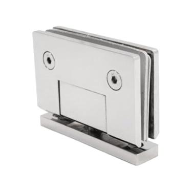 Imagem de Generic Dobradiça para porta de chuveiro de vidro, braçadeira para gabinete superior e inferior, porta de vidro para chuveiro com posicionamento de 90 graus, Polido Reto