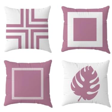 Imagem de Almofadas Decorativas Conjunto de Fronhas Decorativas com ZíPer de 4 PeçAs Perfeito para DecoraçãO de Quarto e Sala de Estar(AP522)