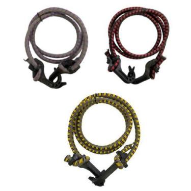 Imagem de Elástico Tradicional Gancho de Plástico 1,5mt para Moto e Bike Com 03 