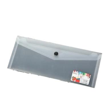 Imagem de Pastas de arquivo 25,5 * 13 cm bolsa de armazenamento envelope de papelaria bolsa de plástico para documentos com encaixe pastas de arquivo fosco transparente material de escritório jaqueta de arquivo
