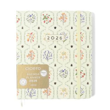Imagem de AGENDA PLANNER CICEROS 2026 JARDIM SEMANAL PLANEJAMENTO 17X19,5 OFF WHITE